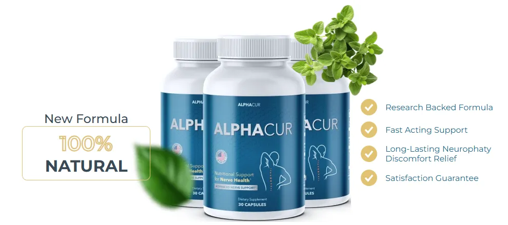 AlphaCur official logo for nerve health support and neuropathy relief.