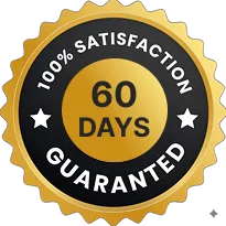 100% satisfaction 60-day money back guarantee seal for AlphaCur.