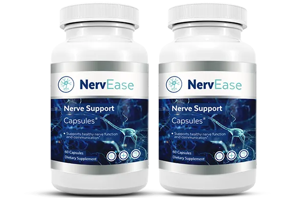 Two bottles of NervEase supplement for a 30-day supply at a discounted price.
