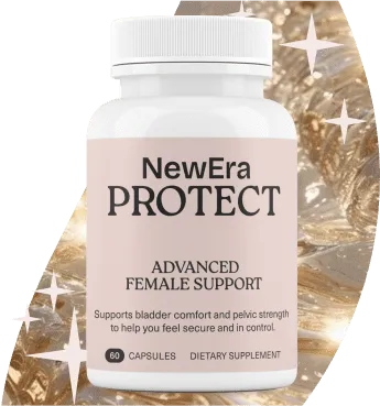 Single bottle of NewEra Protect dietary supplement, natural formula for bladder control and pelvic floor strengthening.