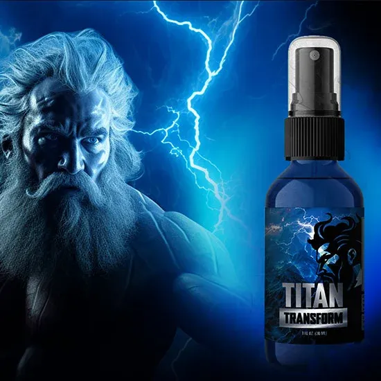 Titan Transform bottle — natural energy and wellness spray